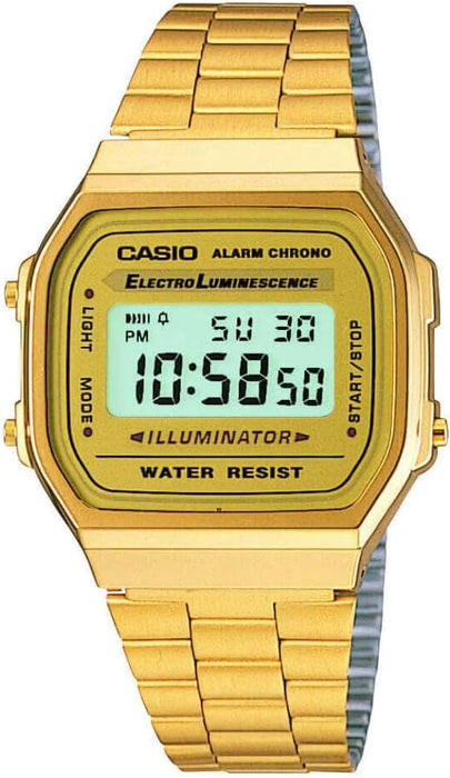 Casio A168WG - 9W Reloj digital de cuarzo de acero inoxidable para hombre - Quierox - Tienda Online