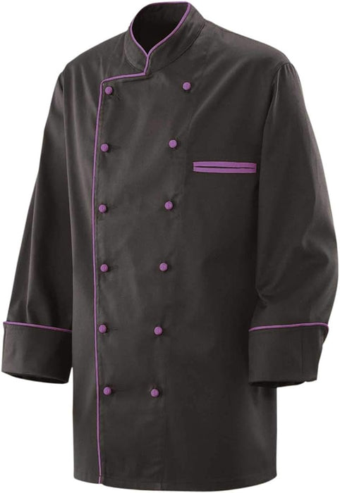 Chaqueta de chef con borde y botones en contraste - Quierox - Tienda Online