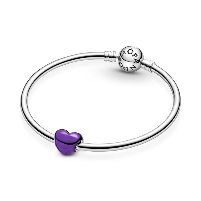 Charm Corazón Morado Metálico - Quierox - Tienda Online