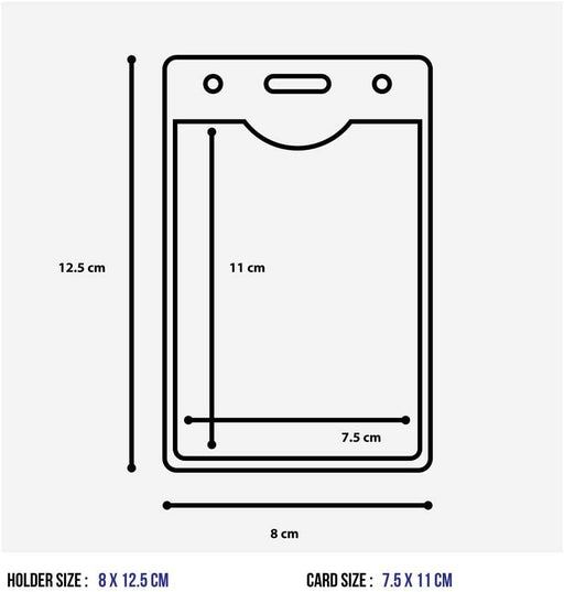 CKB Ltd 10x Bolsas de plástico para tarjeta de identificación vertical transparente, 12,5 x 8 cm - Quierox - Tienda Online