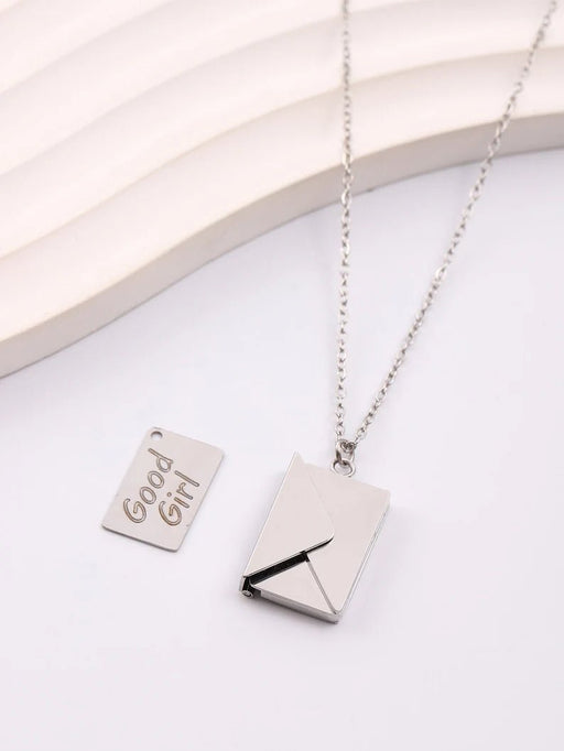 Collar con sobre y carta de amor grabada en ambos lados - Quierox - Tienda Online