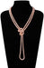 Collar de hilo largo natural, Collar de perlas de agua dulce cultivadas de color rosa, Monet - Quierox - Tienda Online