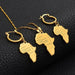 Collar y pendientes con el mapa de África - Quierox - Tienda Online