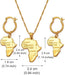 Collar y pendientes con el mapa de África - Quierox - Tienda Online