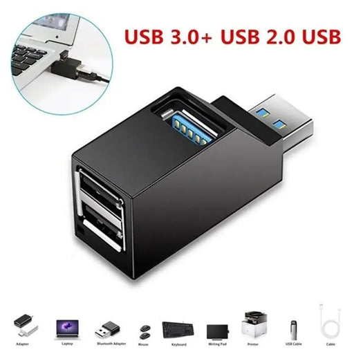 Concentrador USB 3.0 de 3 puertos - Quierox - Tienda Online