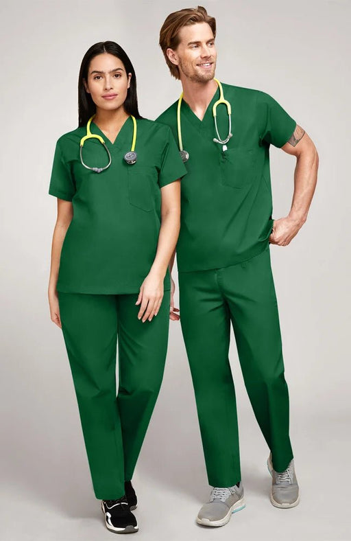 Conjunto médico unisex: camiseta con cuello en V y pantalón con cordón - Quierox - Tienda Online