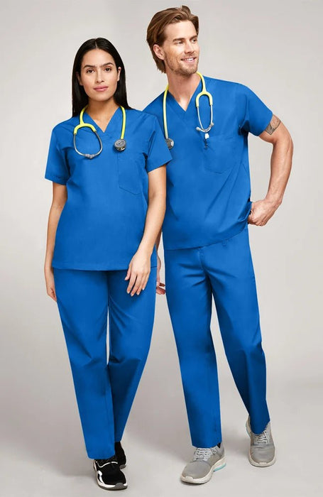 Conjunto médico unisex: camiseta con cuello en V y pantalón con cordón - Quierox - Tienda Online