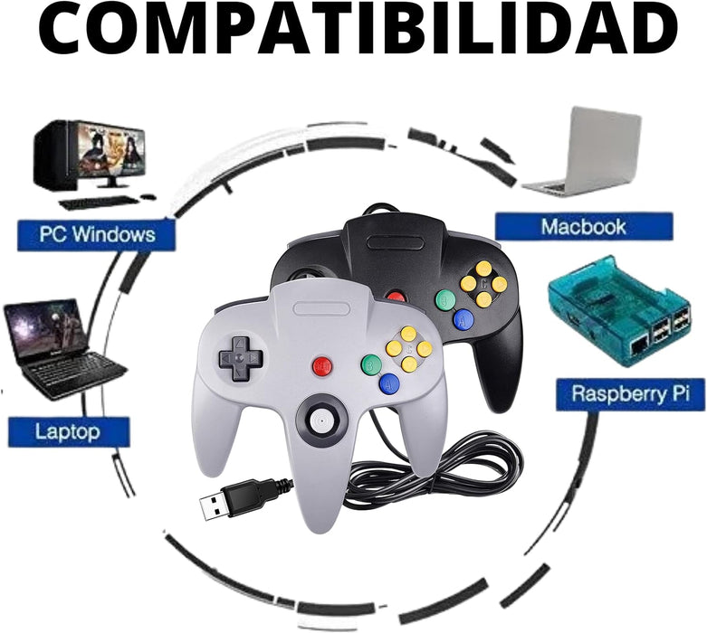 Control N64 Joystick Usb Para Pc Juegos Nintendo - Quierox - Tienda Online