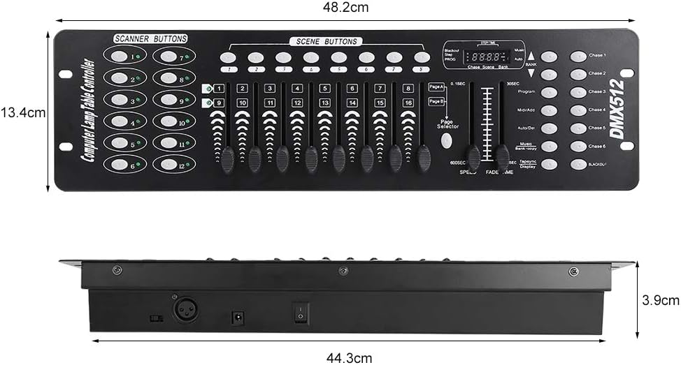 Controlador TCMT DMX512 Consola de 192 canales, Control de operador láser para luces - Quierox - Tienda Online