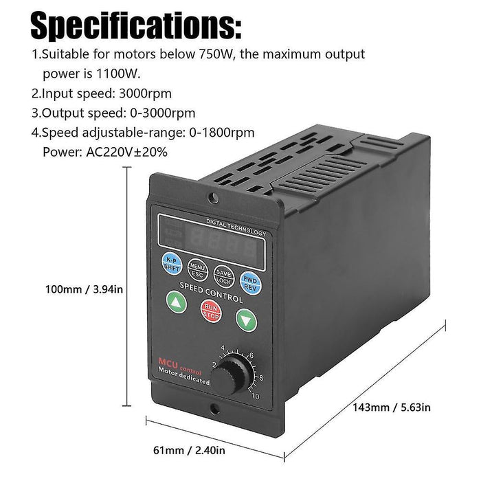 Convertidor de frecuencia del controlador del Motor de salida trifásica 220v 750w - Quierox - Tienda Online