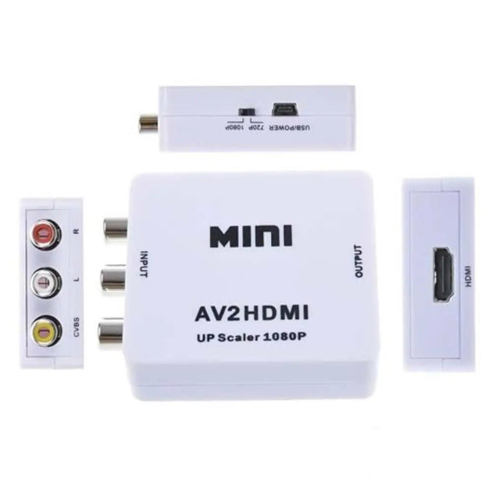 Convertidor mini HDMI a AV 3RCA compuesto TV/PC/PS3/Blue - ray DVD 1080P - Quierox - Tienda Online