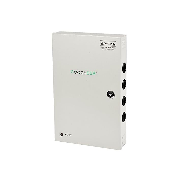 COOCHEER Caja de fuente de 9 canales para cámara de vigilancia de seguridad DC 12V - Quierox - Tienda Online