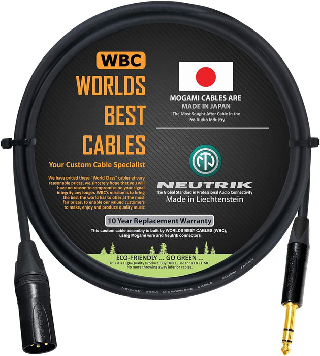 Custom made – 4 foot – Quad equilibrada Patch Cable por Worlds Best Cables - Quierox - Tienda Online