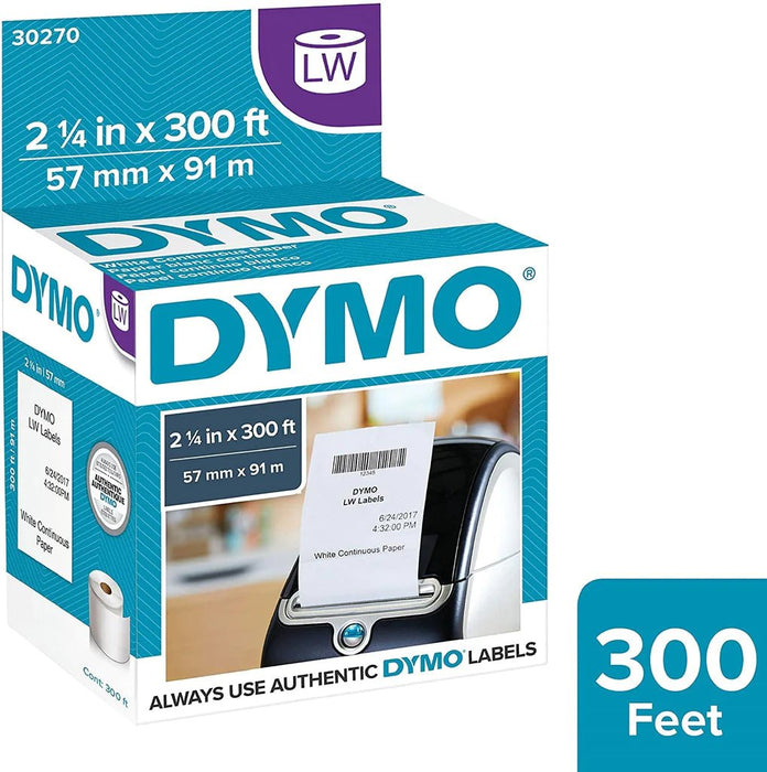 Dymo 30270 Rollo de papel continuo 57 mm x 91 m - Quierox - Tienda Online