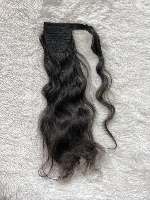 Extensión de cabello sintético con cola de caballo ondulada de cuerpo largo / 22" - Quierox - Tienda Online