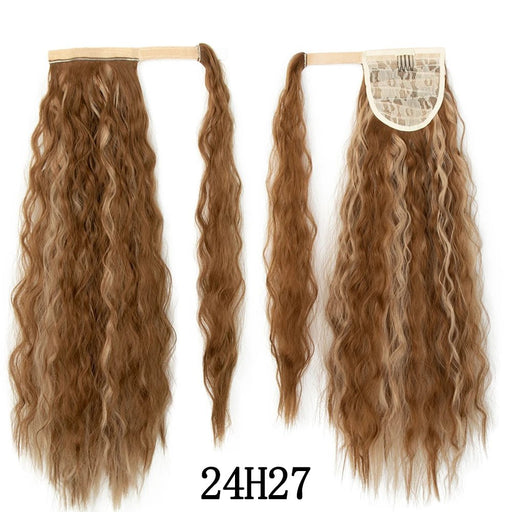 Extensiones de cabello Natural con cola de caballo sintética y rizado largo 22" - Quierox - Tienda Online