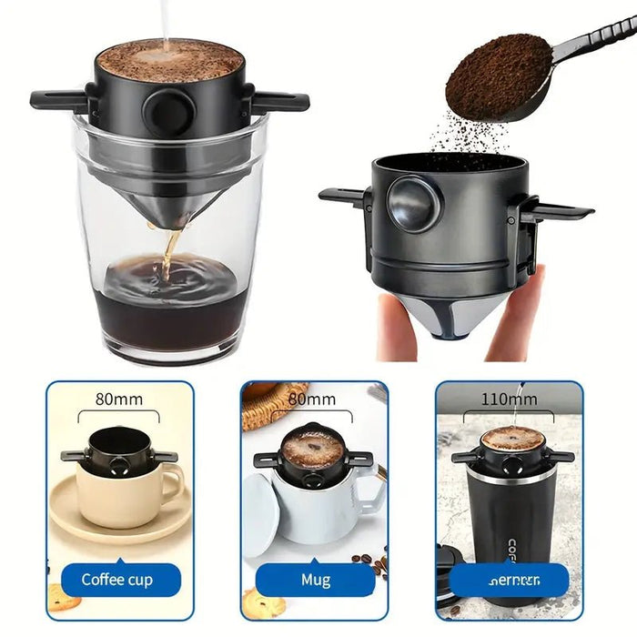 Filtro de café de fácil limpieza, Reutilizable, Embudo Plegable y de Infusión Sin Papel - Quierox - Tienda Online