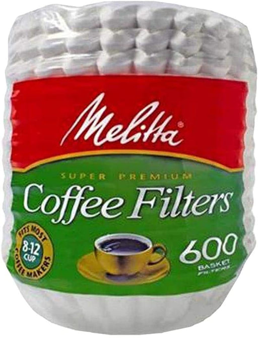 Filtros de café Melitta 600, cesta, paquete de 600, 8 - 12 tazas, color blanco - Quierox - Tienda Online