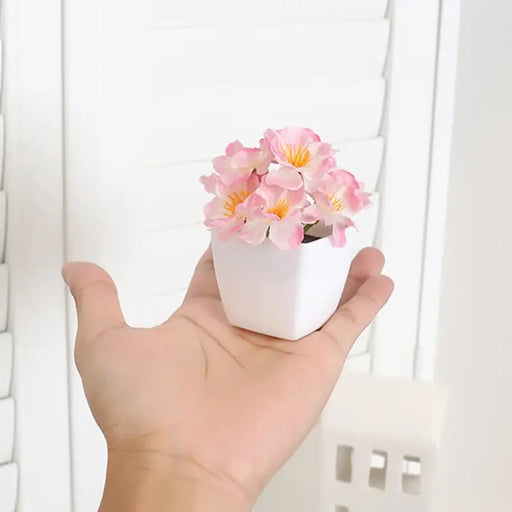 flores artificiales plantas macetas pequeñas, para escritorio ventana estantería de decoración - Quierox - Tienda Online
