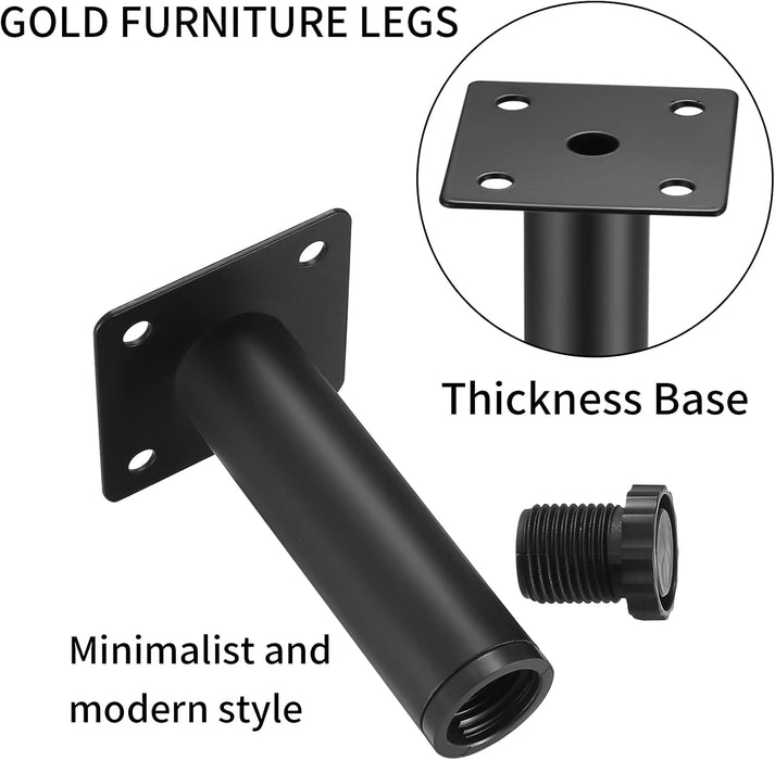 Fulushouxi - Patas para muebles (4 unidades), patas de metal, 6 pulgadas/15 cm - Quierox - Tienda Online