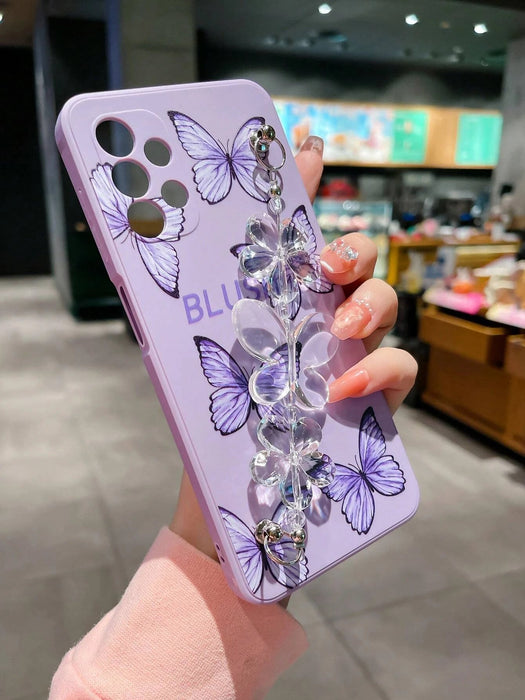 Funda para teléfono con diseño de mariposa y correa para la mano para iphone X/XS - Quierox - Tienda Online