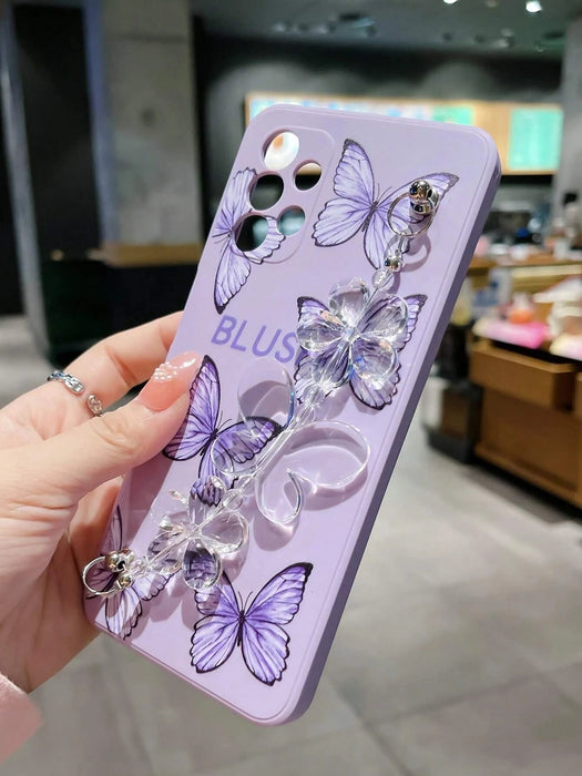 Funda para teléfono con diseño de mariposa y correa para la mano para iphone X/XS - Quierox - Tienda Online