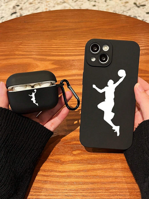 Funda protectoras mate para teléfono y Airpods con temática de baloncesto - Iphone 11 - Quierox - Tienda Online