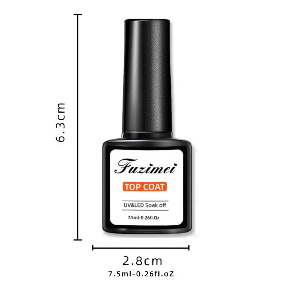 Fuzimei Capa superior de gel ultravioleta de 7,5 ml para manicura de uñas - Quierox - Tienda Online