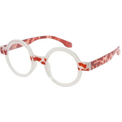 Gafas de lectura redondas con patillas de color tortuga para mujer - Quierox - Tienda Online