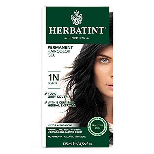 Herbatint Gel permanente de tinte para el cabello, negro 1N - Quierox - Tienda Online