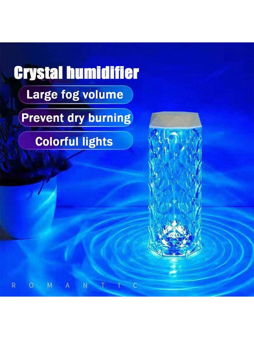 Humidificador de cristal con luz nocturna USB, lámpara de ambiente - Quierox - Tienda Online