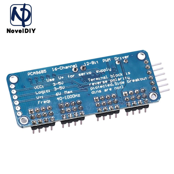 Interfaz Servo Driver-I2C PWM/PCA9685, 16 canales - Quierox - Tienda Online