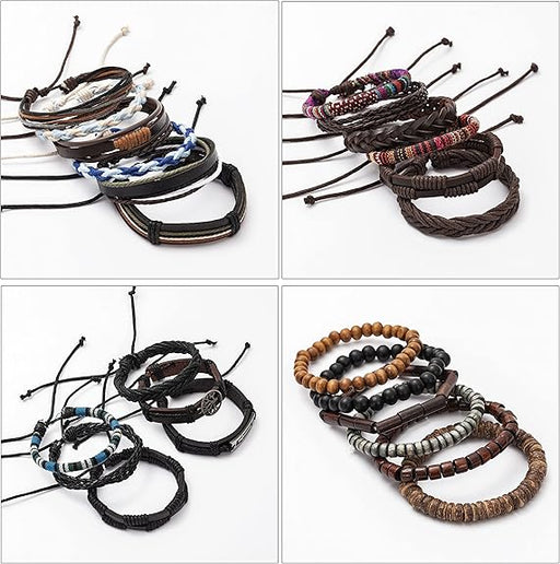 Juego de 13 pulseras al azar de cuero trenzado para hombres y mujeres - Quierox - Tienda Online