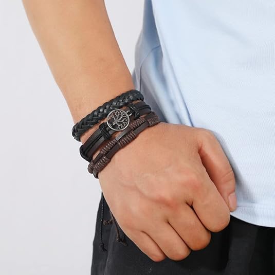 Juego de 13 pulseras al azar de cuero trenzado para hombres y mujeres - Quierox - Tienda Online