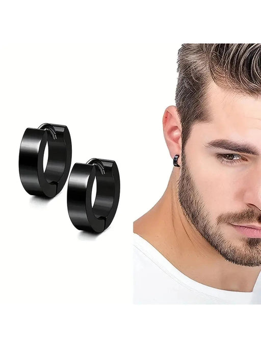 Juego de 15 pares de pendientes de acero inoxidable para hombre - Quierox - Tienda Online