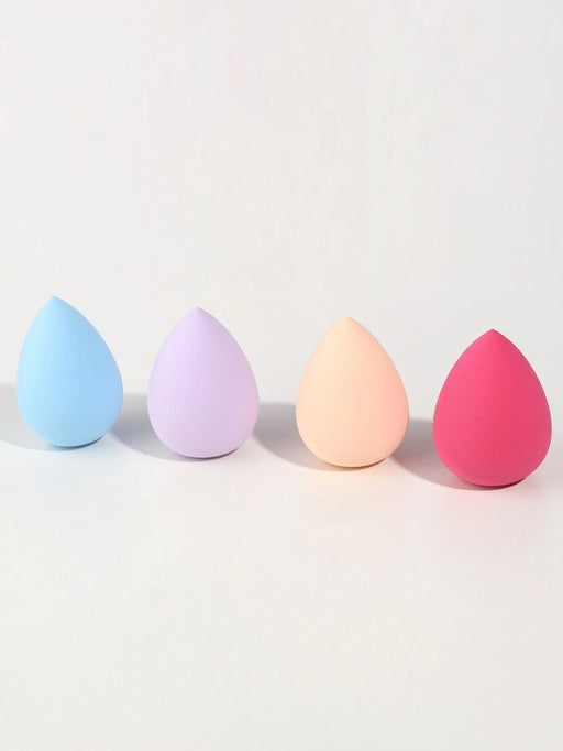 Juego de 4 esponjas de maquillaje Beauty Blender, sin látex con forma de gota de agua - Quierox - Tienda Online