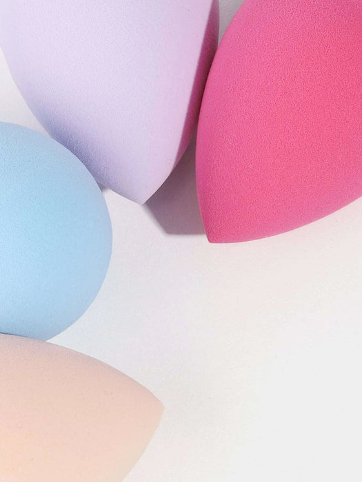 Juego de 4 esponjas de maquillaje Beauty Blender, sin látex con forma de gota de agua - Quierox - Tienda Online