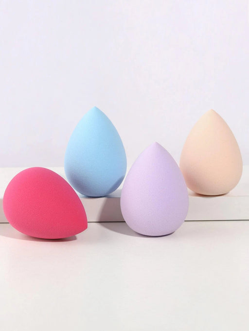 Juego de 4 esponjas de maquillaje Beauty Blender, sin látex con forma de gota de agua - Quierox - Tienda Online