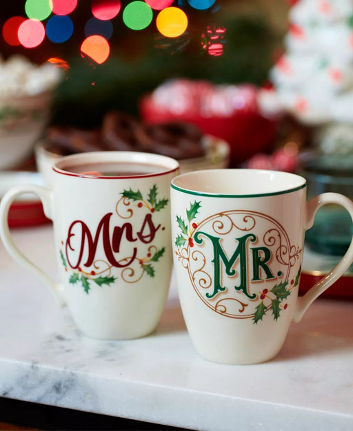 Juego de tazas Lenox Holiday Mr. & Mrs. y Naughty & Nice - Quierox - Tienda Online