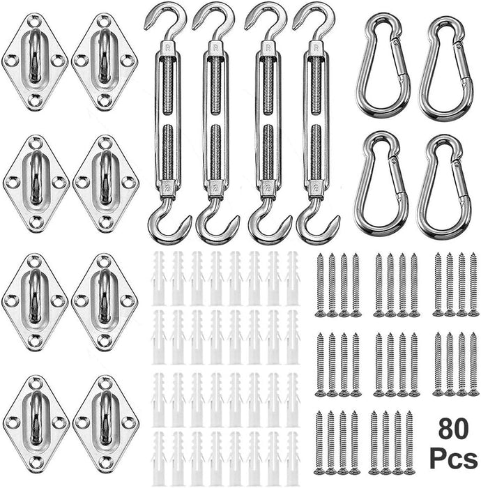 Kit de herrajes para toldos Yofit para instalación de toldos rectangular triangular - Quierox - Tienda Online