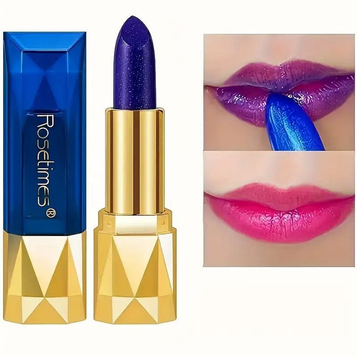 Lápiz labial de color azul rosa que cambia de color - Quierox - Tienda Online