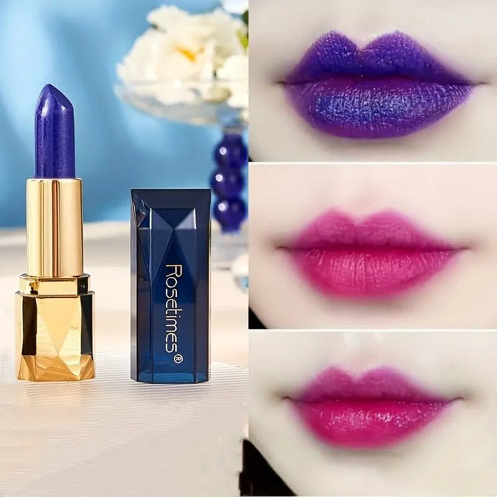 Lápiz labial de color azul rosa que cambia de color - Quierox - Tienda Online