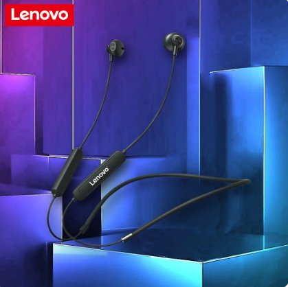 Lenovo SH1 - auriculares inalámbricos con Bluetooth 5,0, con banda para el cuello, deportivos - Quierox - Tienda Online