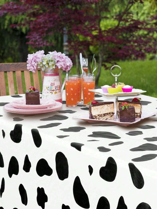 Mantel de fiesta con estampado de vaca, cubierta de mesa desechable de plástico - Quierox - Tienda Online