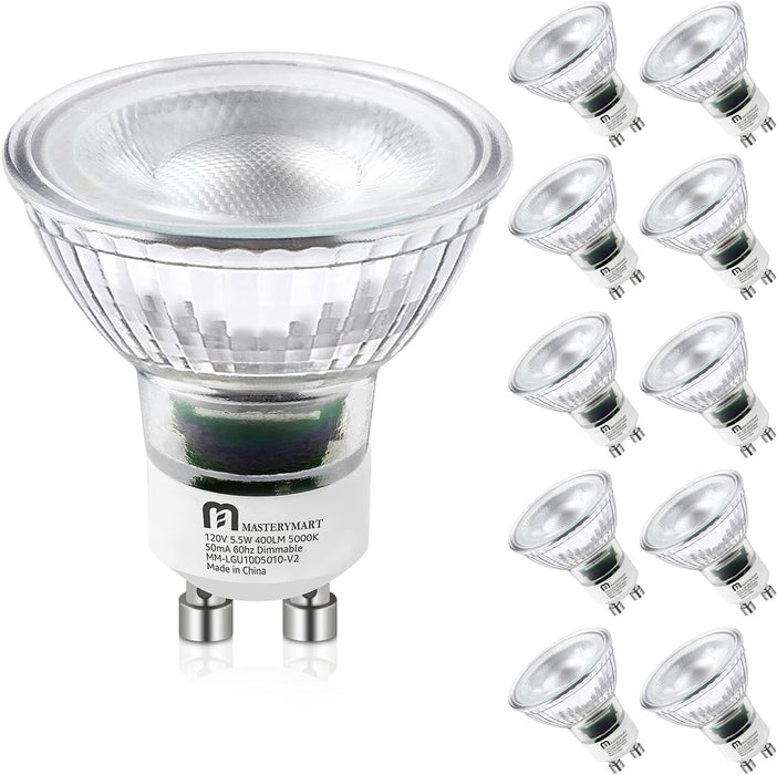 Mastery Mart - Bombilla LED GU10, equivalente a 50 W, 5,5 W regulable - Quierox - Tienda Online