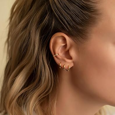 Micuco Aretes de aro pequeños para Mujer y Hombres - Quierox - Tienda Online