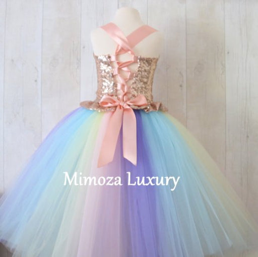 MIMOZA LUXURY vestido arco iris unicornio - Quierox - Tienda Online