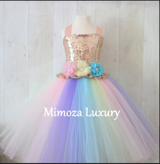 MIMOZA LUXURY vestido arco iris unicornio - Quierox - Tienda Online