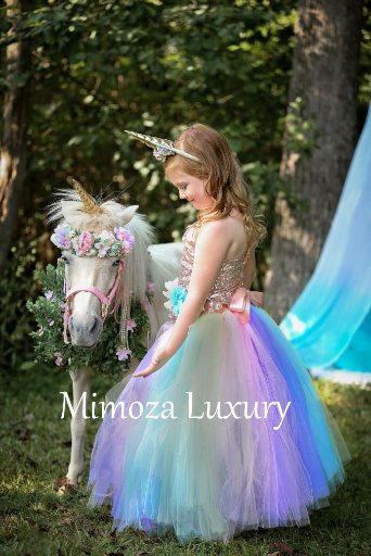 MIMOZA LUXURY vestido arco iris unicornio - Quierox - Tienda Online