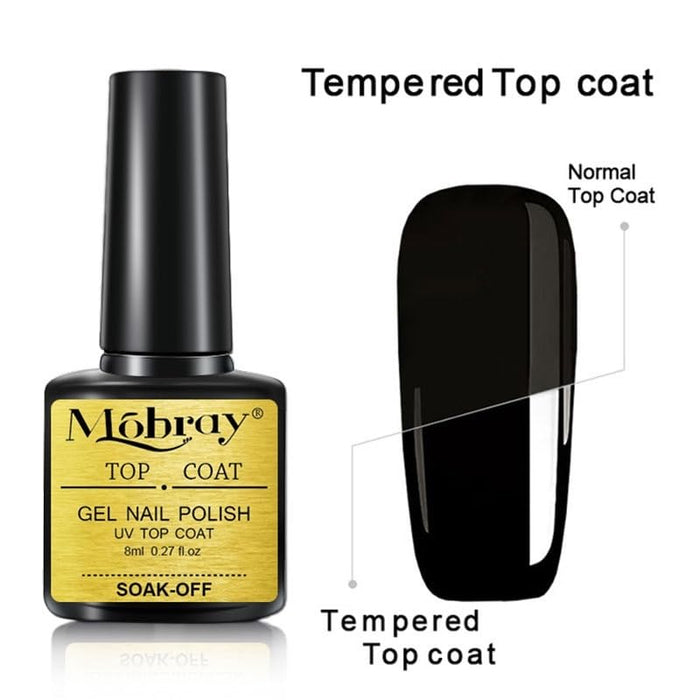 Mobray Top Coat Gel Esmalte de uñas, 1 pieza * 8 ml Transparente - Quierox - Tienda Online